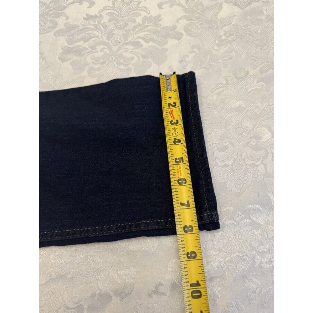 Lee Plus 22W Petite‎ Mid Rise Reg Fit Straight Dark Blue Jeans Stretch New W Tag - Picture 9 of 10